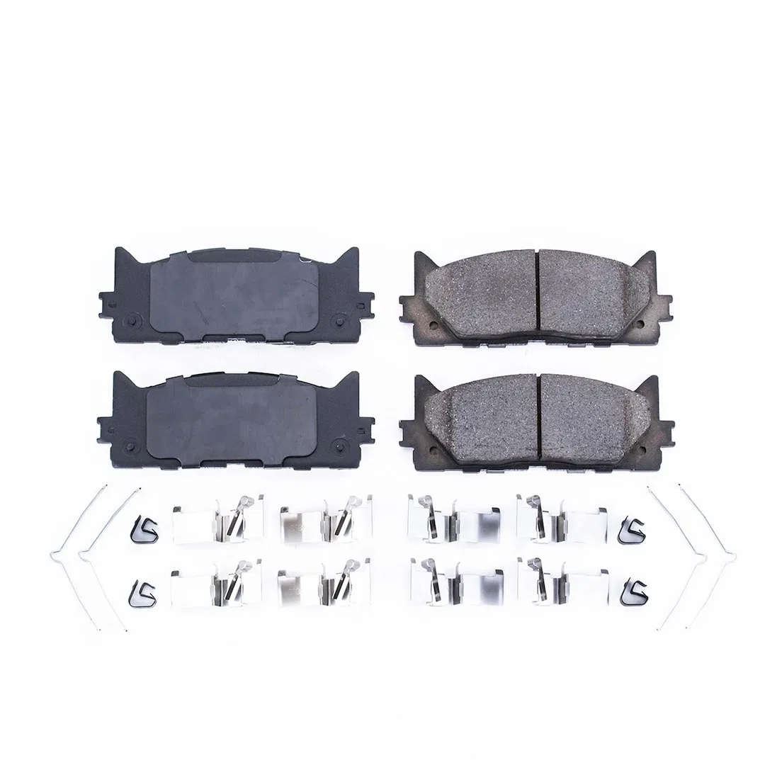 17-1293 – POWERSTOP Brake Pad, FMSI Number D1293 Ceramic Brake Pads Set Of 4 With Premium Stainless Steel Hardware